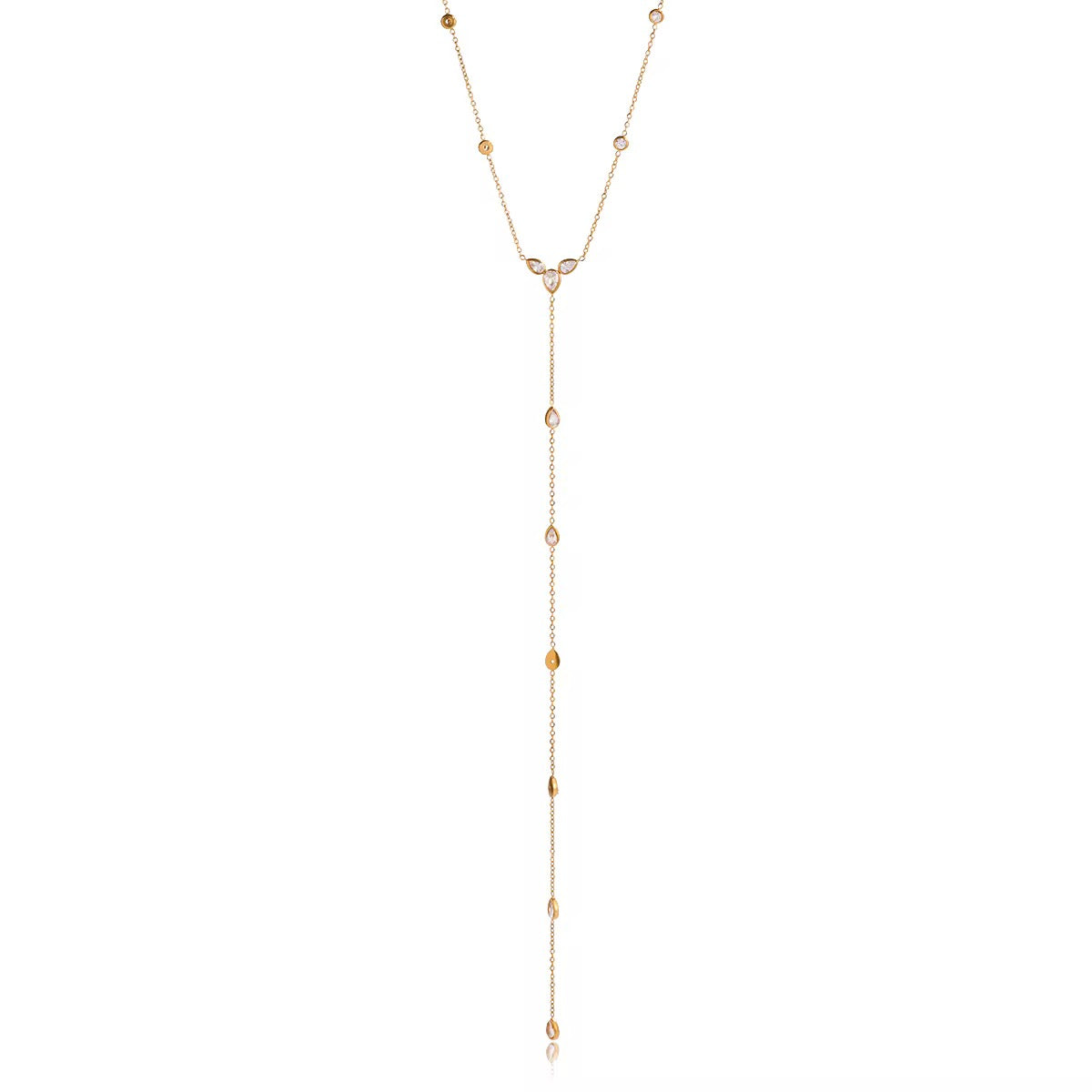 Valencia White Zircon Y-Chain