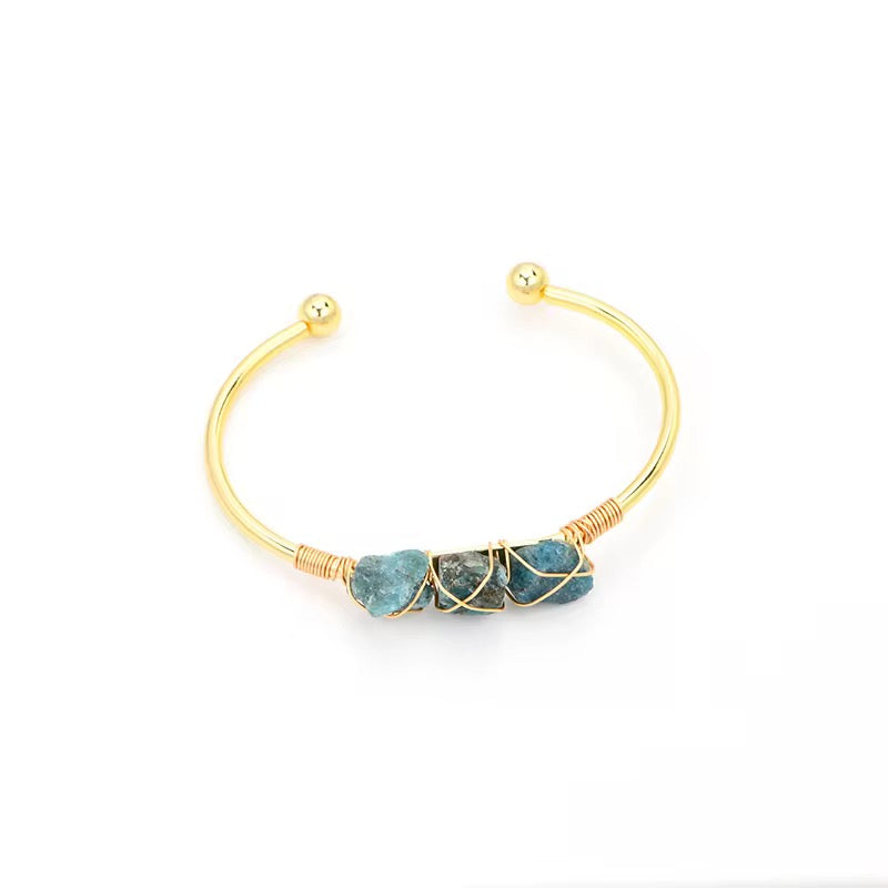 Azure Sovereign Blue Apatite Cuff