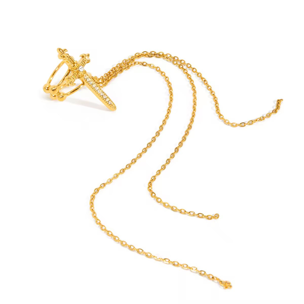 ✨ Golden Seraph Sword Ear Cuff