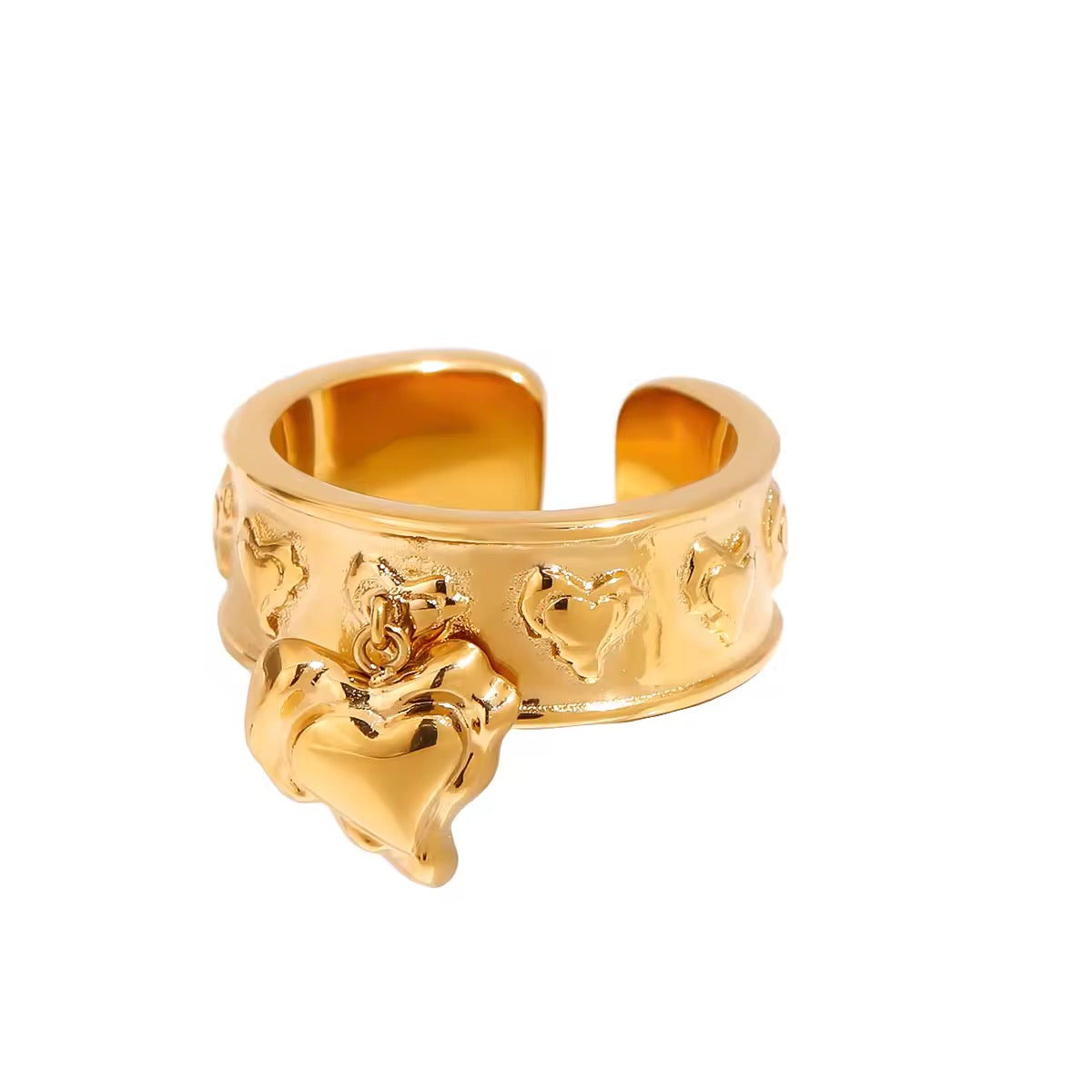 Molten Love – 18K Gold Plated Liquid Heart Ring