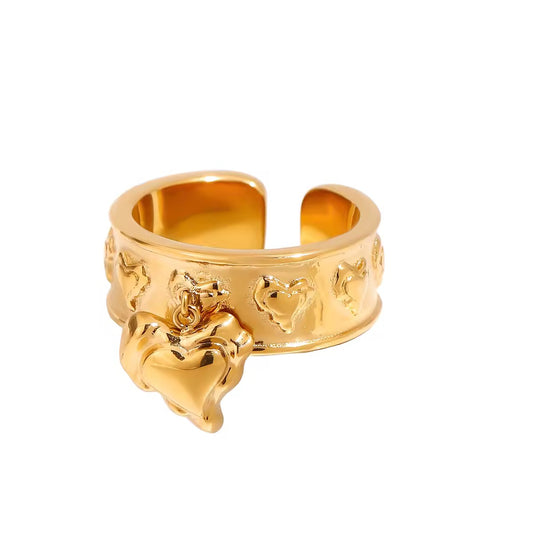Molten Love – 18K Gold Plated Liquid Heart Ring