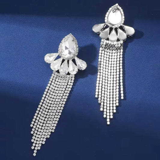 ❄️ Arctic Glamour Tassel Earrings