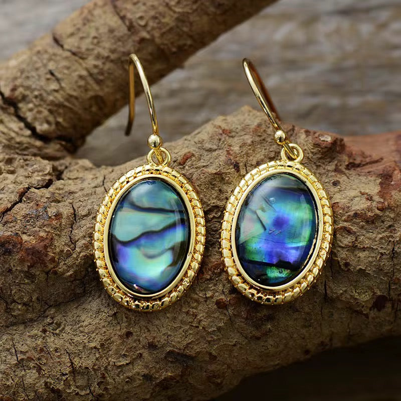Gold-plated Shell Dangle Earrings