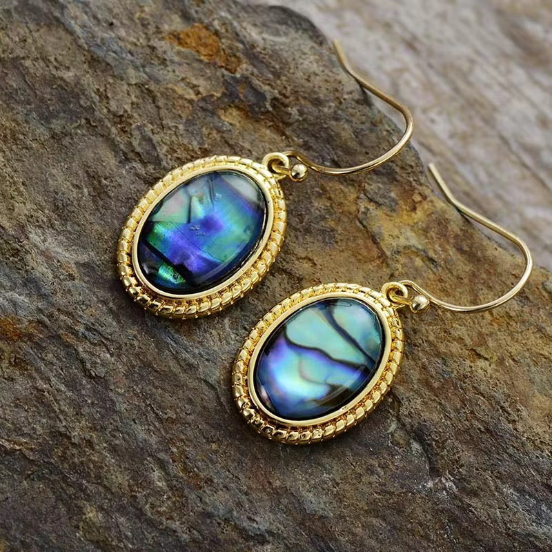 Gold-plated Shell Dangle Earrings