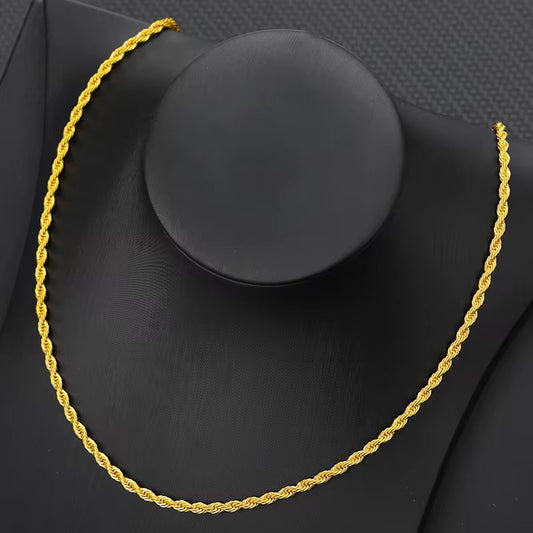 Golden Whirl – 18K Rope Chain