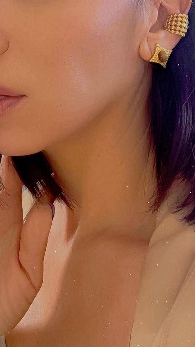 Solar Muse Studs – Tiger’s Eye Edition