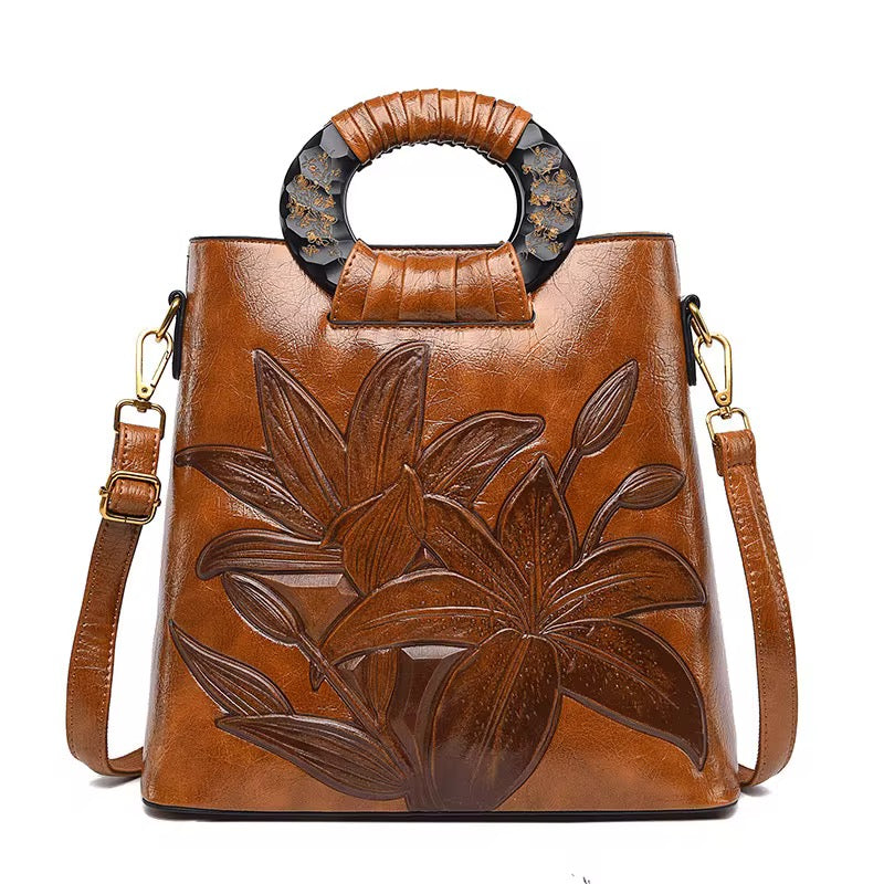 The Havana Bloom – Vintage Embossed Tote