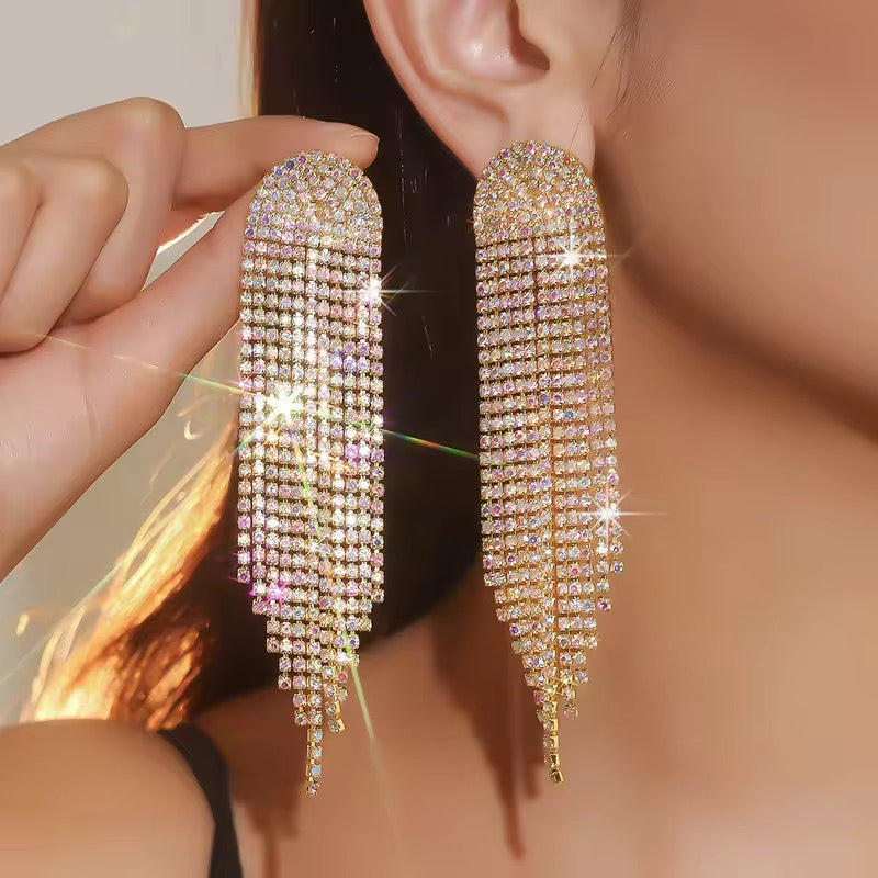 Golden Mirage Royale Tassel Earrings