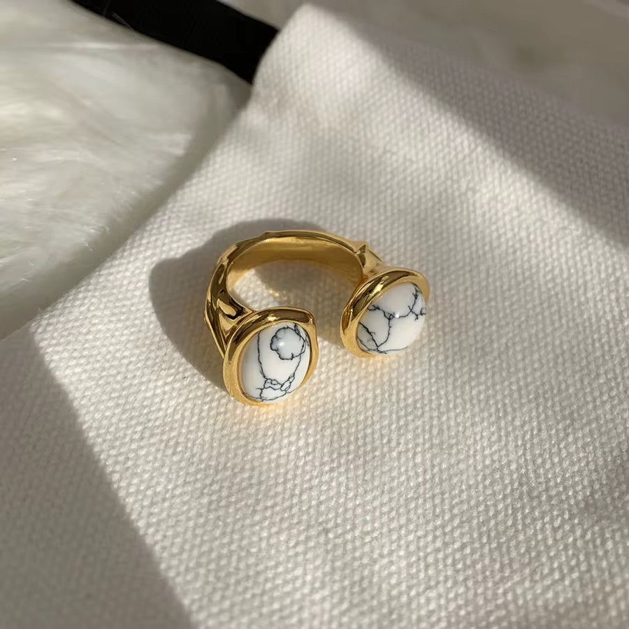 Solstice Duo Ring – White Turquoise