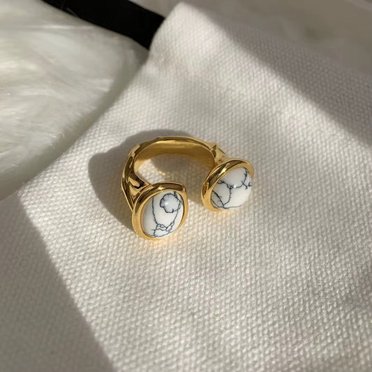 Solstice Duo Ring – White Turquoise
