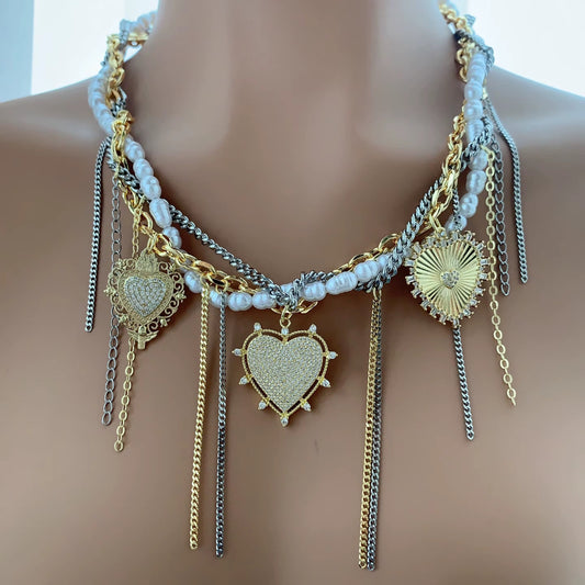 Golden Envy: Luxe Layered Heart Necklace