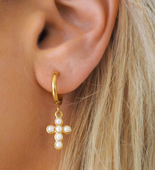 Seraphine Cross Hoops