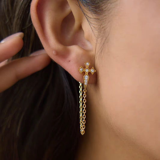 Nocturne Cross Earrings