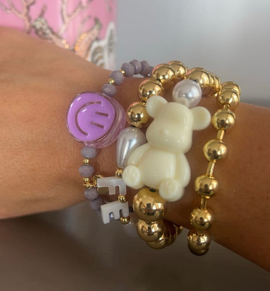 Golden Femme Charm Stack – 4pc Bracelet Set