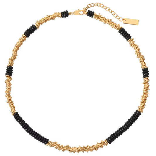 Noir Éclat Vintage Onyx Necklace