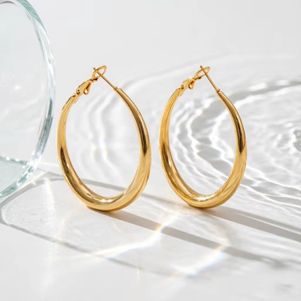 Aurelia Luxe Hoop Earrings – 40 mm
