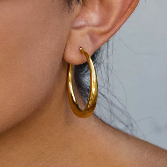 Aurelia Luxe Hoop Earrings – 40 mm