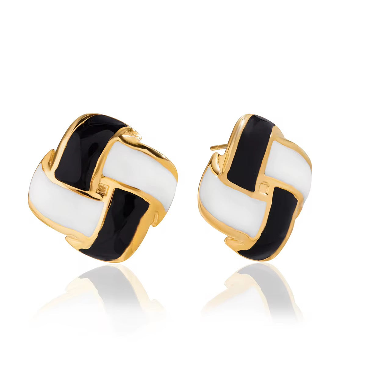 Monroe Noir Stud Earrings