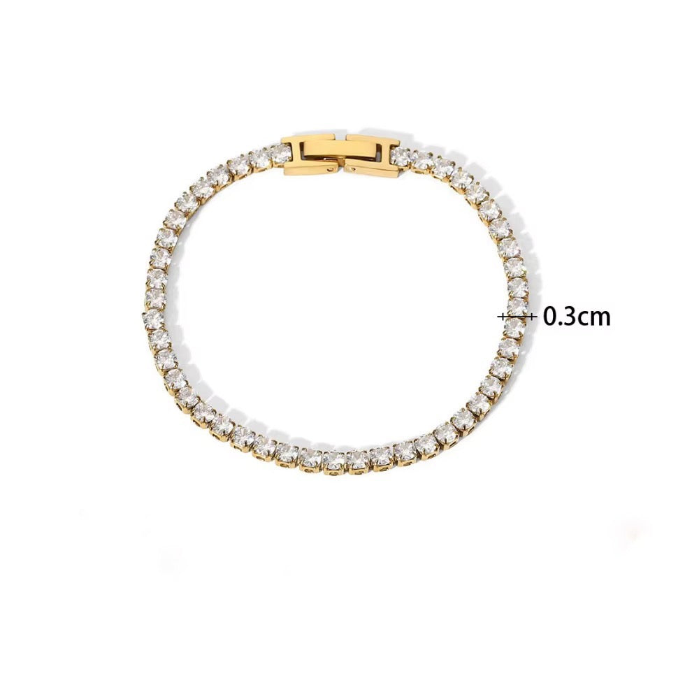 Élise 18K Gold Tennis Bracelet