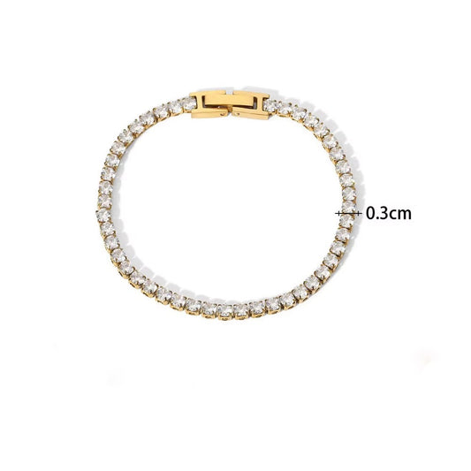 Élise 18K Gold Tennis Bracelet