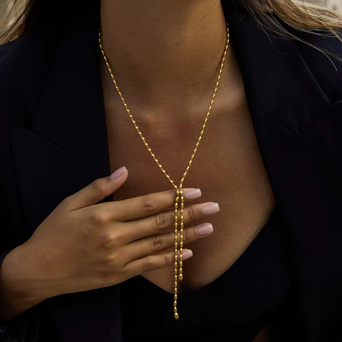 Lumière Tassel Y Necklace