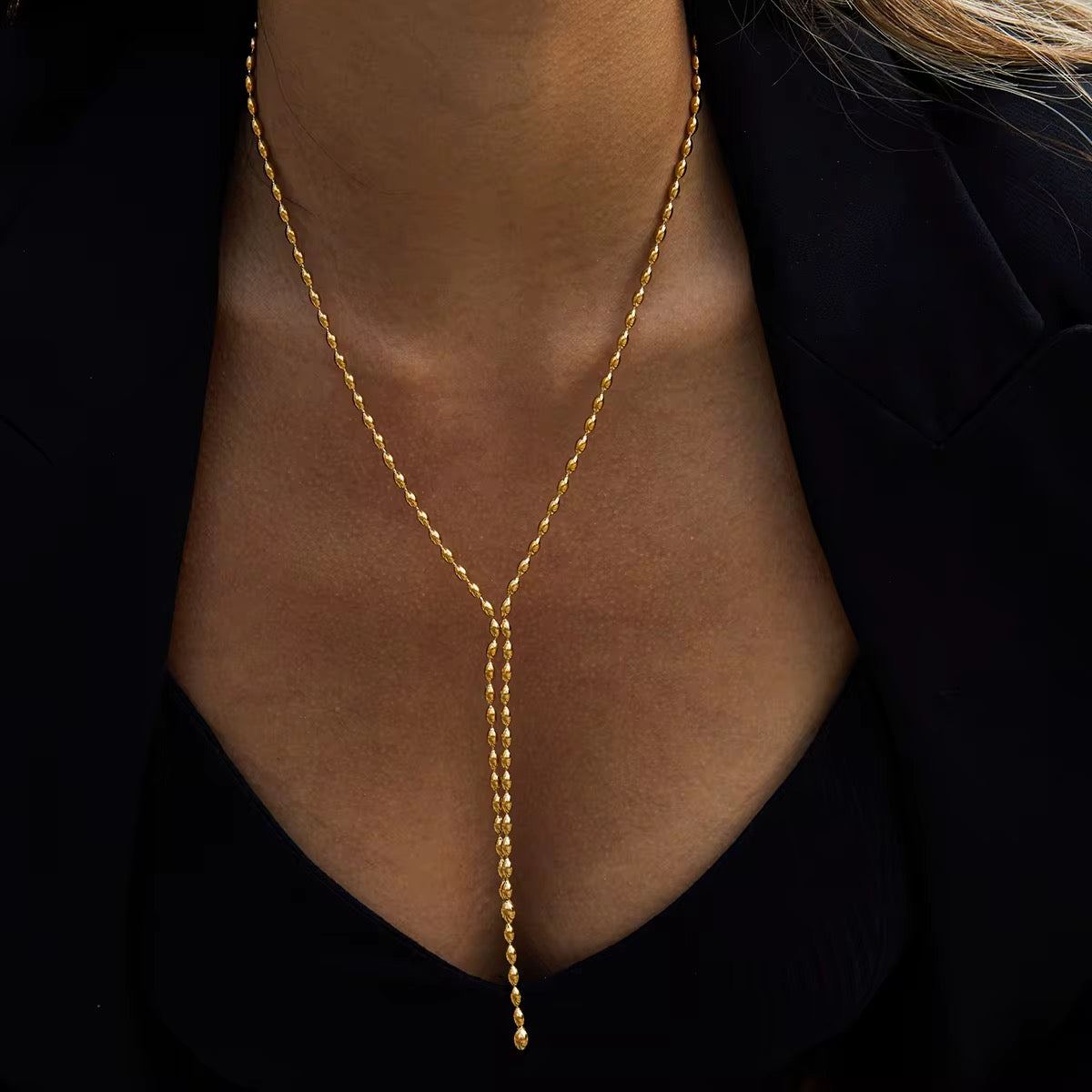 Lumière Tassel Y Necklace