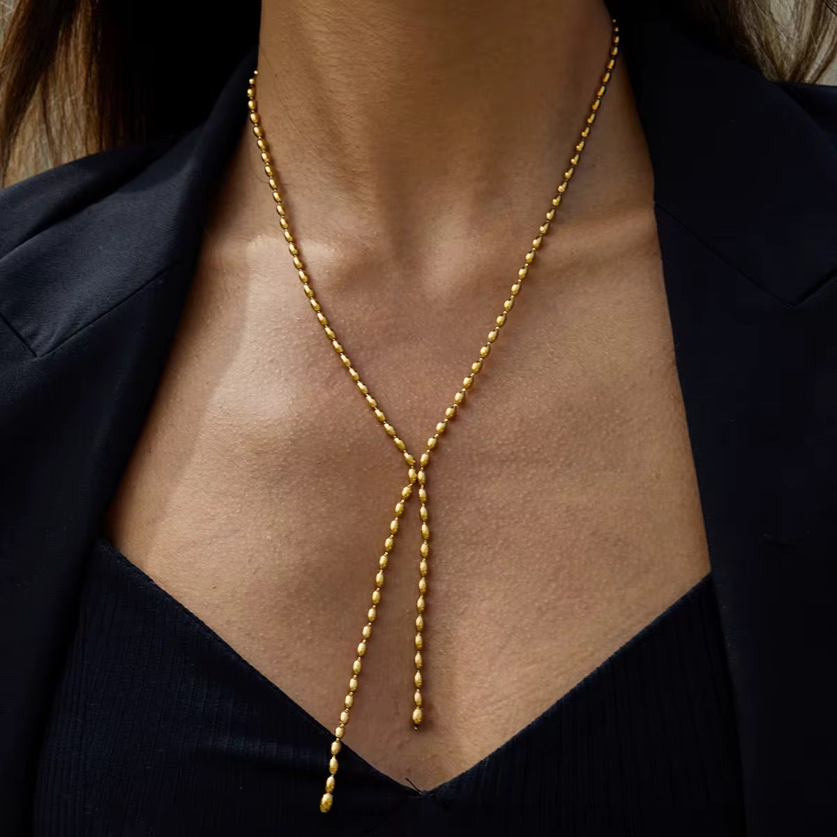 Lumière Tassel Y Necklace