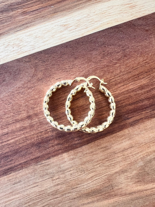 Golden Bubbles Hoops