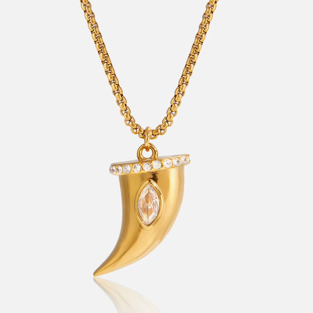 Elara Horn Pendant Necklace