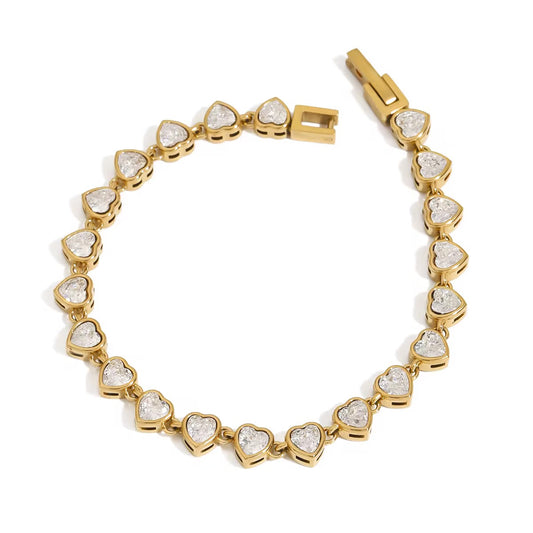 Amora Heart Tennis Bracelet