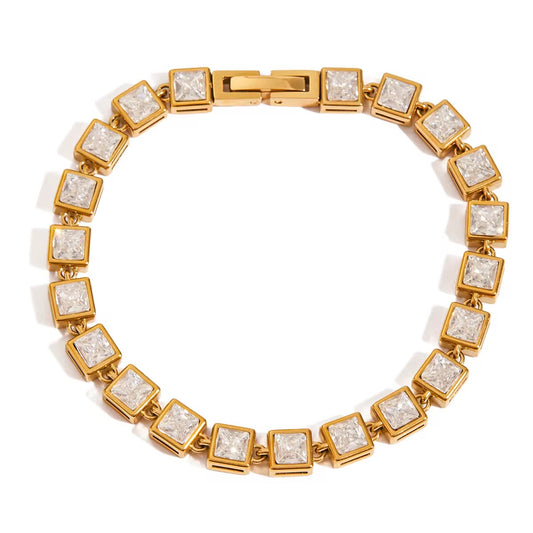 Soleil Square Tennis Bracelet