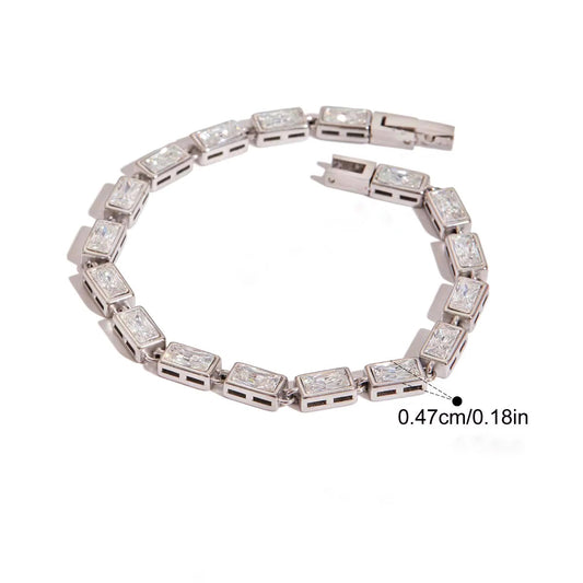 Celeste Rectangle Tennis Bracelet