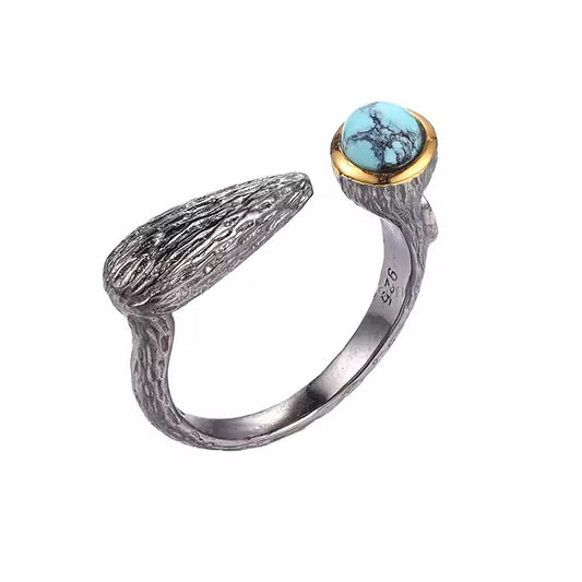 Azure Relic Adjustable Turquoise Ring