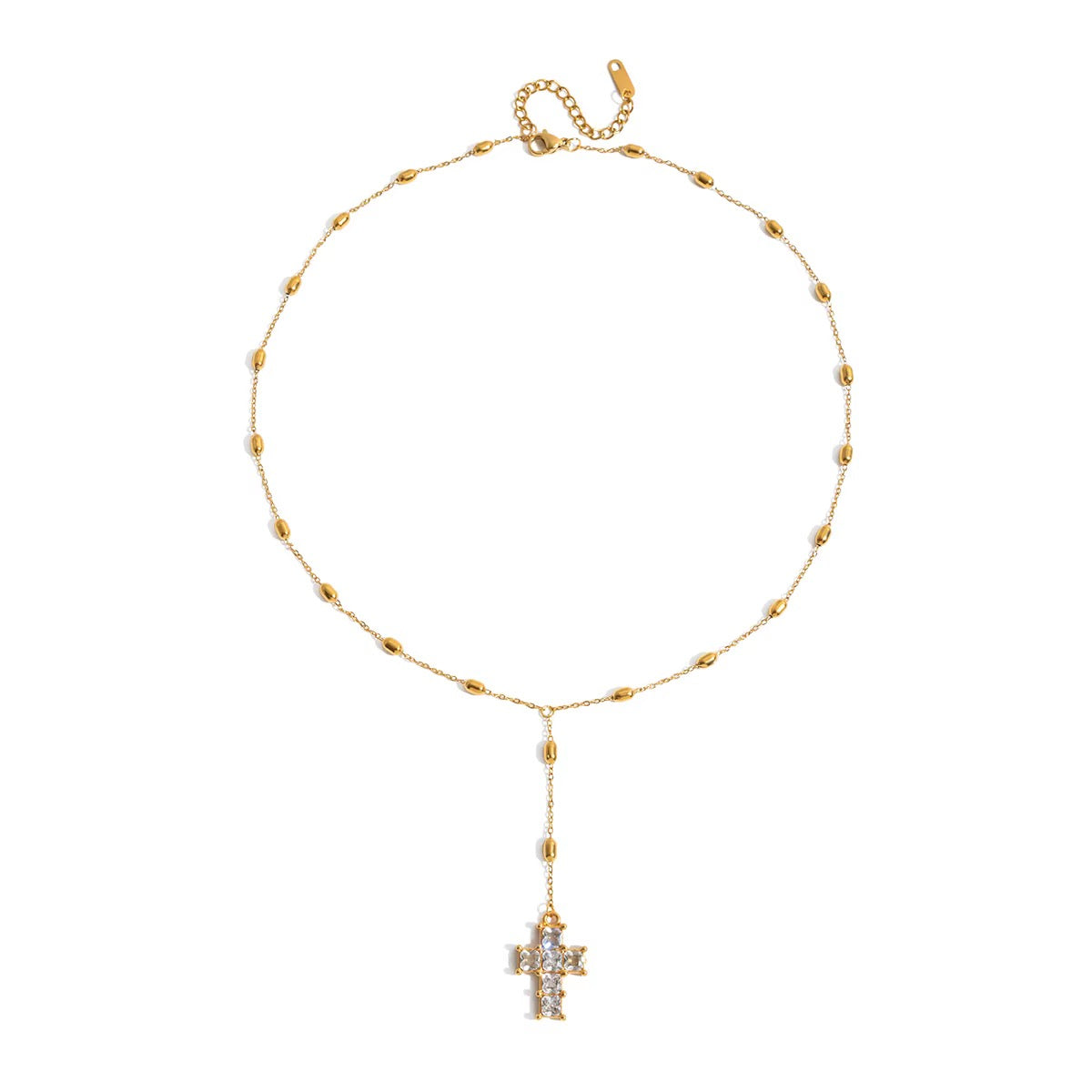 Elara Cross Y Necklace