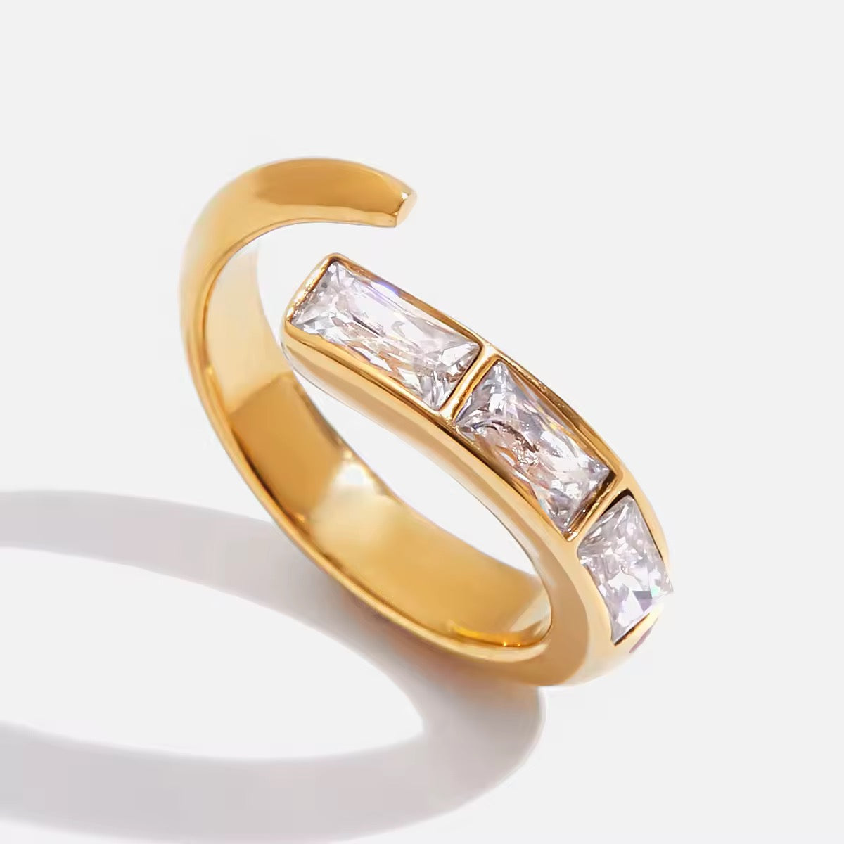 Glow Loop Zircon Open Ring
