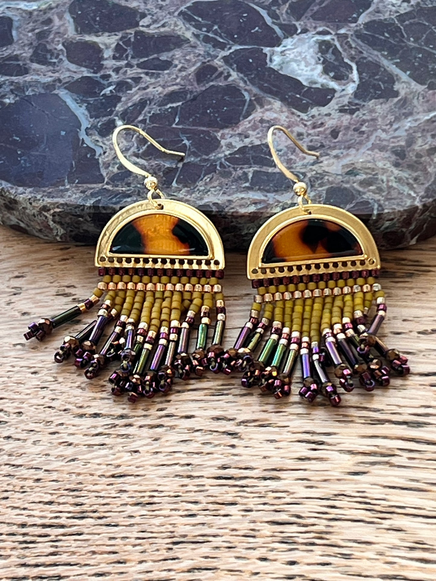 Zahara Drift Beaded Chandelier Earrings