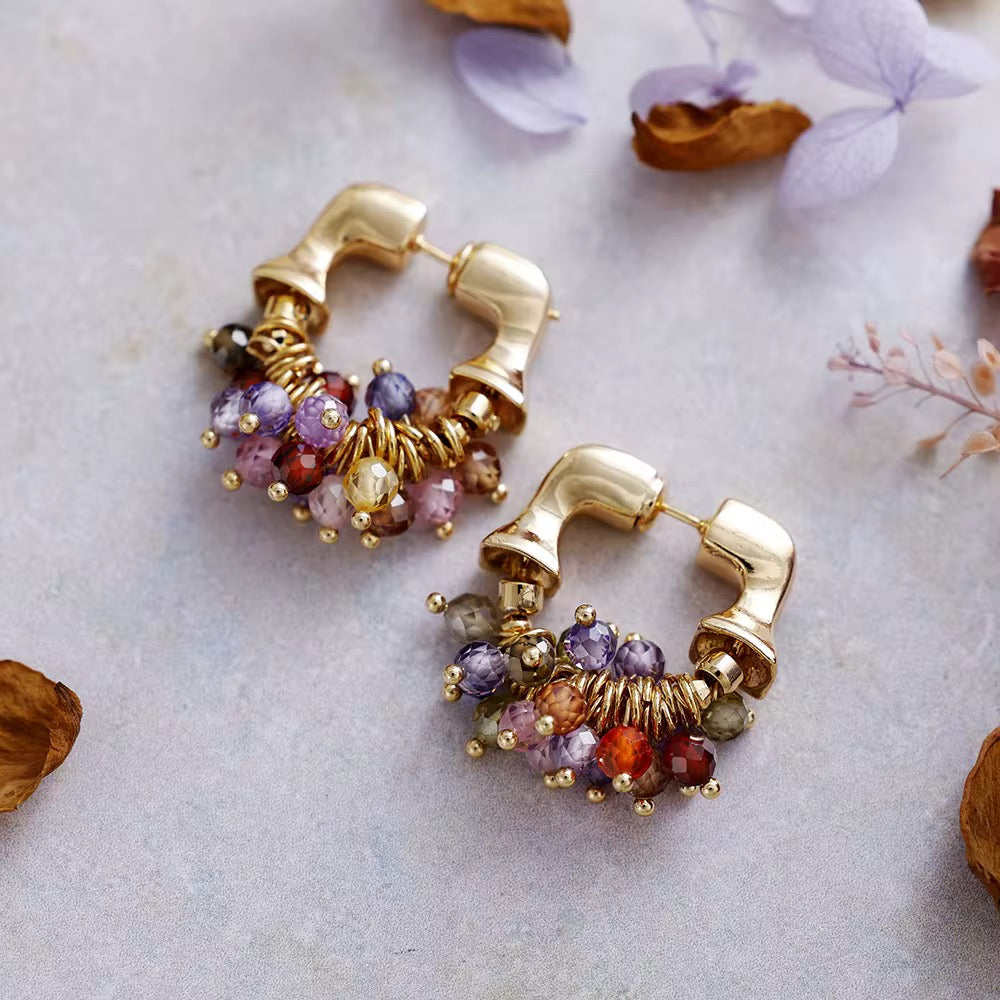 Aurora Confetti Hoops