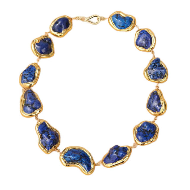 Midnight Riviera – 18K Gold Plated Turquoise Necklace