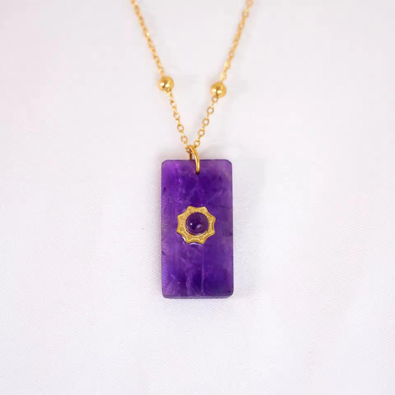 💜 The Violet Muse Amethyst Pendant Necklace