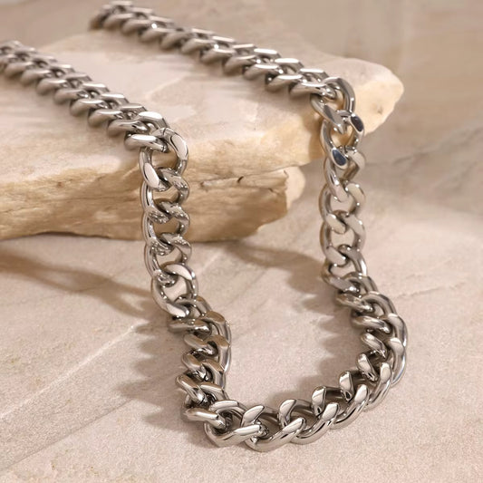 Ice Reign Silver Cuban Chain - 11mm Coarse Ground Finish