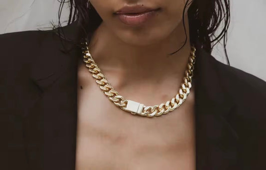 Royal Drip Gold Cuban Chain - 11mm Coarse Ground Finish