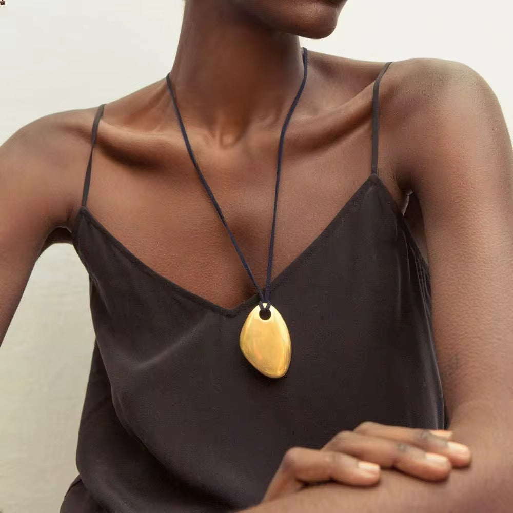 Flux Pendant Necklace – 18K Gold Plated Stainless Steel