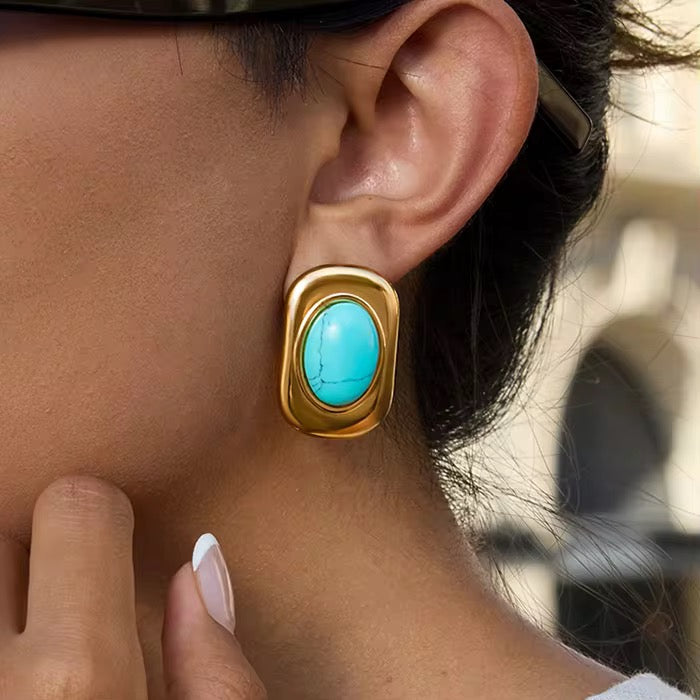 Turquoise Reverie Statement Earrings