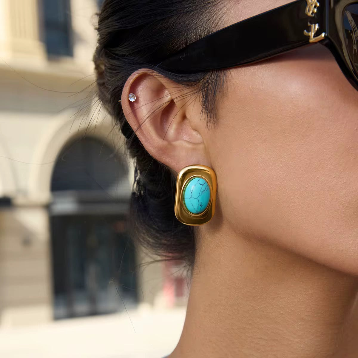 Turquoise Reverie Statement Earrings