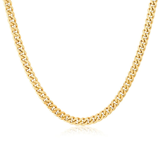 EternaLux 18K Gold-Plated Stainless Steel Chain – 3mm, 50cm