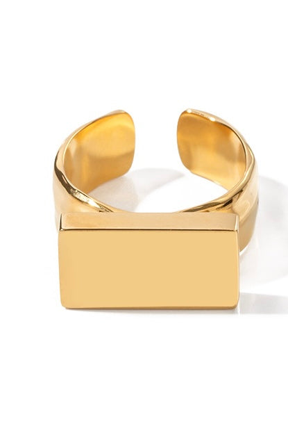 Gold Plated Stainless Steel Adjustable Ring