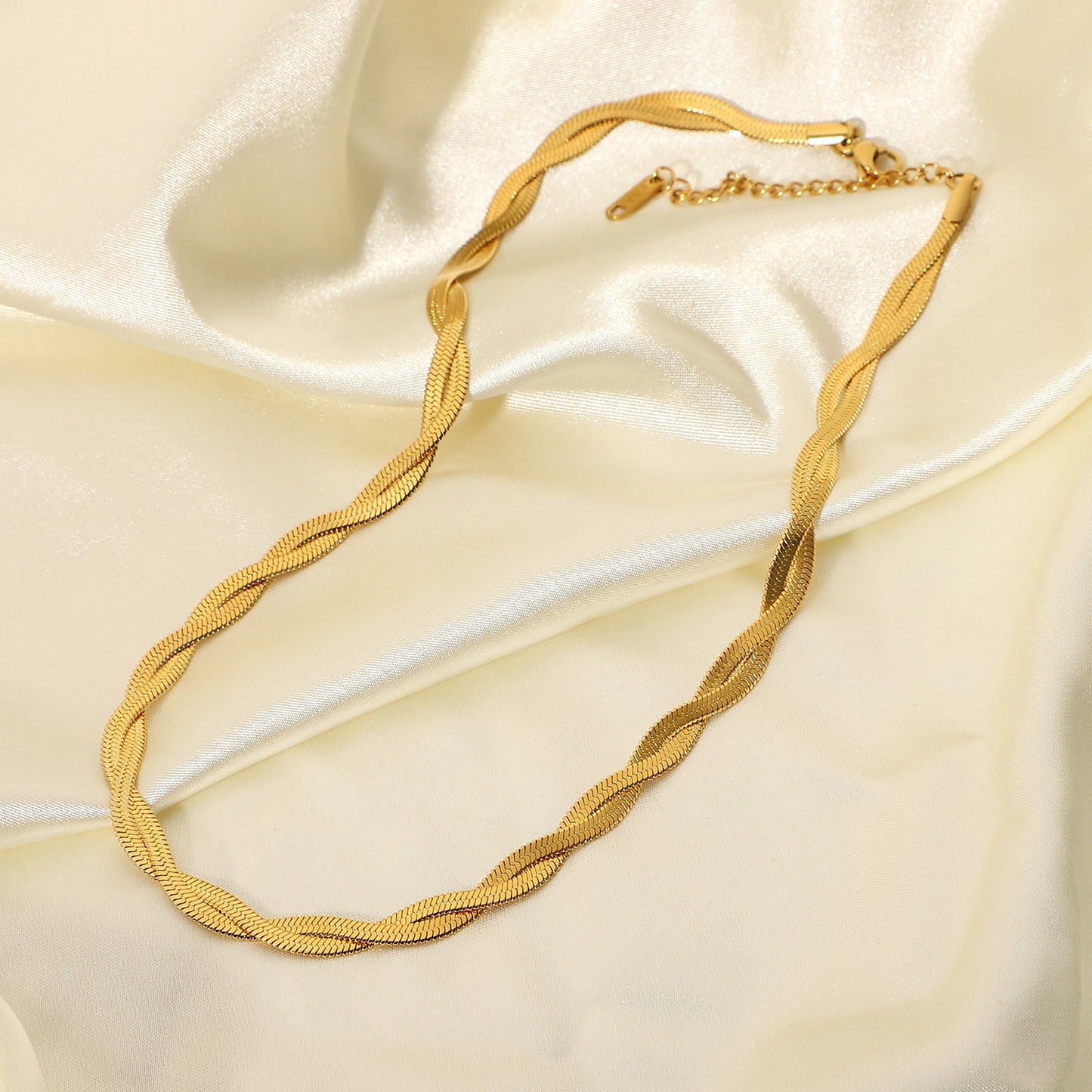 Vintage 18K Gold - Plated Double - Layer Chain Necklace